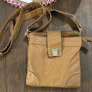 Rosetti Brown Crossbody Bag with Silver Details